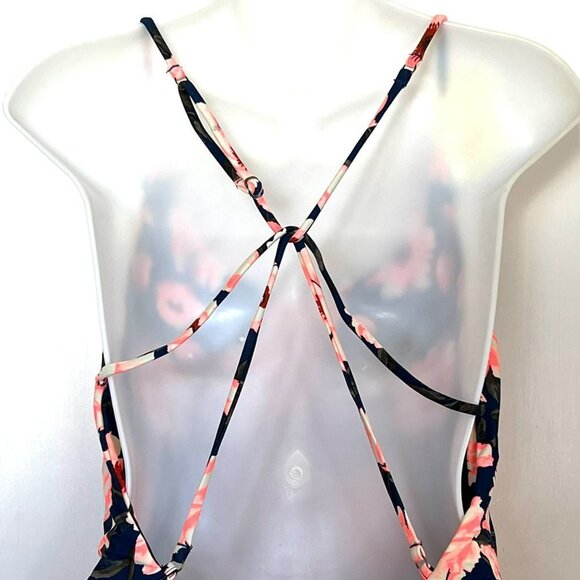 TORI PRAVER SIZE XL 12+ NAVY BLUE FLORAL ONE PIECE SWIM SUIT - Picture 9 of 12